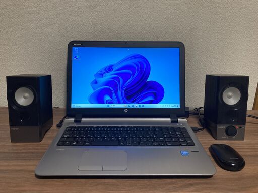 限界値下げ！【美品新品バッテリーと交換済み】HP ProBook 450 G3 セレロン3855U メモリー8G SSD256G 内蔵DVD HDMI 無線LAN  Bluetoothマウス  edifierスピーカー