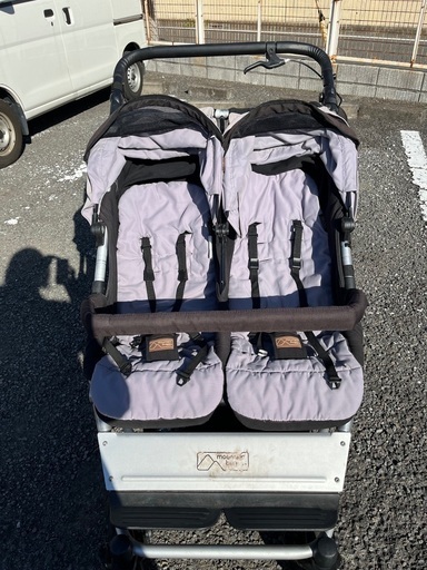 【お値下】マウンテンバギーデュエット　専用レインカバー付き　双子ベビーカー マウンテンバギー デュエット（双子ベビーカー） お値下】マウンテン