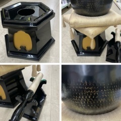 J3102 高級仏具　本手打　伸龍　銘　在銘 大型 特大おりん 御鈴　台座、りん棒付