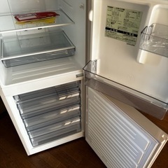 ツインバード 2ドア冷凍冷蔵庫 KHR-FJ15W　内容量：146リットル