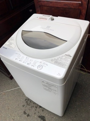 福岡市内配送設置無料　2019年　AW-5G6-W 全自動洗濯機 グランホワイト [洗濯5.0kg /乾燥機能無 /上開き]