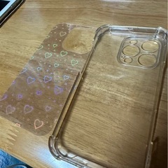 iPhone14Pro 透明ケース(ハートのシート付き)
