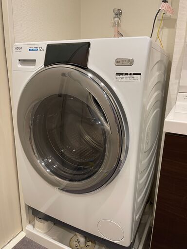 ****【引取りに来ていただける方限定】****　AQUA ドラム式洗濯乾燥機 ホワイト AQW-DX12M-W [洗濯12.0kg /乾燥6.0kg /ヒートポンプ乾燥 /左開き