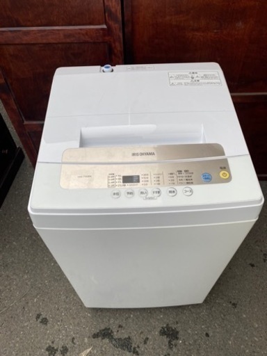 福岡市内配送設置無料　2020年式  アイリスオーヤマ 洗濯機 5kg 全自動 風乾燥 お急ぎコース ステンレス槽 ゴールド IAW-T502EN