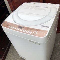 北九州市内配送無料 保証付き 2021年式7.0kg SHARP 全自動洗濯