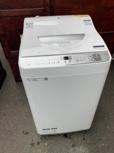 福岡市内配送設置無料　2019年式　ES-TX5C-S 縦型洗濯乾燥機 シルバー系 [洗濯5.5kg /乾燥3.5kg /ヒーター乾燥 /上開き]
