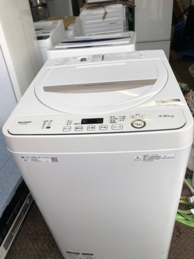福岡市内配送設置無料　2019年式　ES-GE4D-C 全自動洗濯機 ベージュ系 [洗濯4.5kg /乾燥機能無 /上開き]