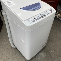 福岡市内配送設置無料　シャープ タテ型洗濯乾燥機 穴なし槽カビぎらい ブルー系 洗濯容量5.5kg ES-TG55L-A