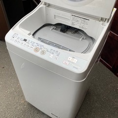 福岡市内配送設置無料　シャープ タテ型洗濯乾燥機 穴なし槽カビぎらい ブルー系 洗濯容量5.5kg ES-TG55L-A