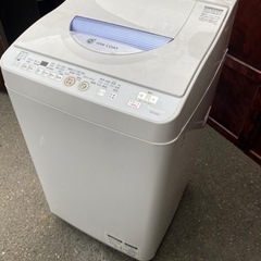 福岡市内配送設置無料　シャープ タテ型洗濯乾燥機 穴なし槽カビぎらい ブルー系 洗濯容量5.5kg ES-TG55L-A