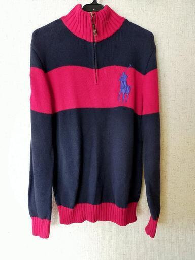 POLO　ポロ　RALPH LAUREN　ラルフローレン　ニット　ボーダー　ハーフジップ