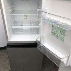 福岡市内配送設置　2019年式　AQR-J13H-S アクア 126L 2ドア冷蔵庫 シルバー AQUA and Smart AQR-13H-S のJoshinオリジナルモデル