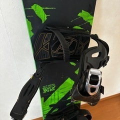 スノーボード板　ビンディング付き