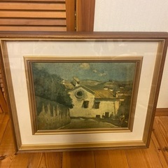 絵画　イタリア　リコルディ社　シニョリーニ　「田舎の風景」