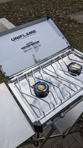 【UNIFLAME/ユニフレーム】 US-1900 ツインバーナー　＆　キッチンスタンド2 ＆ それぞれの収納ケース