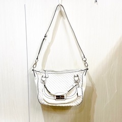 【美品良品】coachコーチ ホワイトレザー ショルダーバッグ ...