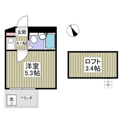 （（１Ｋ））💖与野本町駅徒歩１５分💖初期費用５万円パック💖審査が...