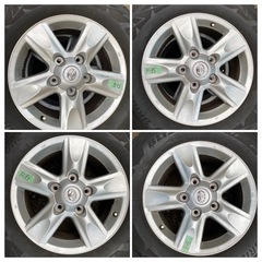 値下げしました　バリ溝　ランクル200系　純正アルミ　スタッドレスタイヤセット　285/60R18 ブリヂストンDM-V2