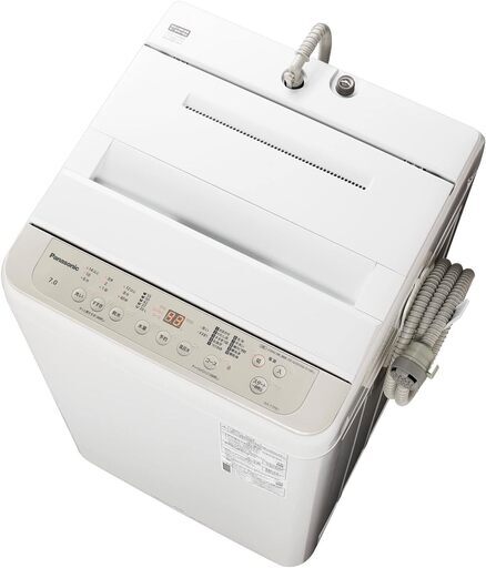 【ヤ取12/14終了】≪yu997ジ≫ 未使用 Panasonic/パナソニック 全自動洗濯機 7㎏ NA-F7PB1-C エクリュベージュ 幅52cm 2022年11月発売モデル 家電 51104-18