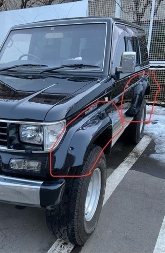 社外オーバーフェンダー＋ワイトレ25ミリ4本もお付けします78プラド  