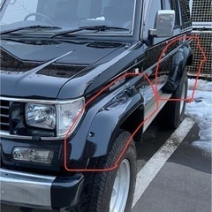 社外オーバーフェンダー＋ワイトレ25ミリ4本もお付けします　78プラド  ランクル70