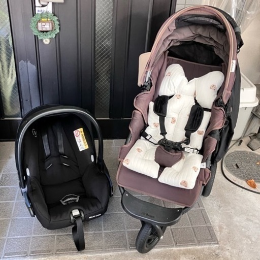 決定しました【芸能人も愛用するベビーカーが激安総額20万円越え90％off！】エアバギーココブレーキ+マキシコシシティ+付属品色々