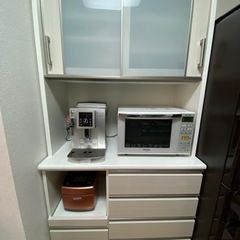 ニトリ　食器棚　キッチーボード　白