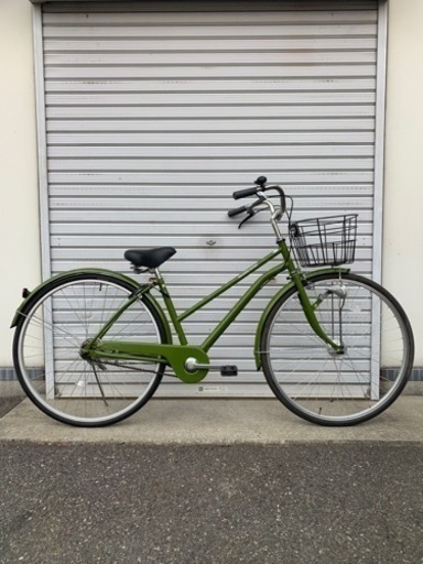 ☆前後タイヤ良品☆  27型　LEDオートライトシティーサイクル　防犯登録料込‼︎