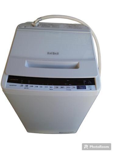 【売ります】日立　洗濯機　7kg　BW-V70E　2020年製