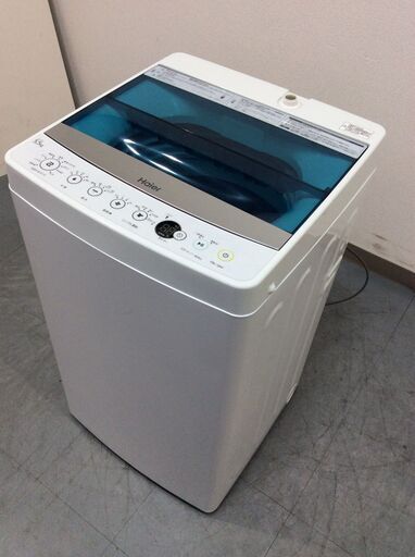 （12/2受渡済）JT7845【Haier/ハイアール 5.5㎏洗濯機】美品 2018年製 JW-C55A 家電 洗濯 簡易乾燥付