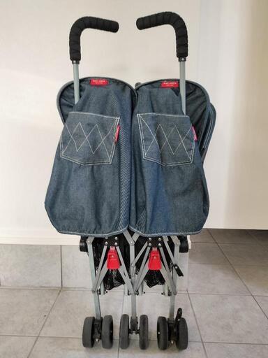 双子用ベビーカー　MACLAREN　人気のデニム