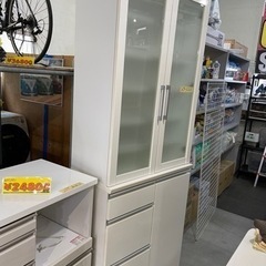値下げしました‼️配達可【食器棚】クリーニング済み【管理番号13011】