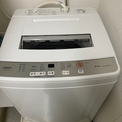 【ネット決済】洗濯機6kg（AQUA）