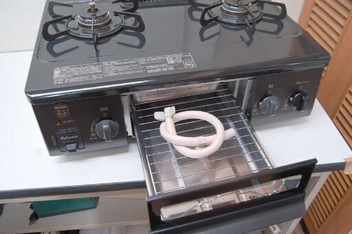 ガステーブル 都市ガス 2022年製 幅56cm 水なしグリル 左強火 パロマ