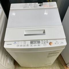 a)東芝 電気洗濯機 AW-TS75D7(W) 7.5kg 2019年 幅60cm奥行56.9
