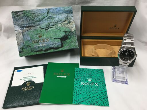 新品仕上げ済み ROLEX 腕時計 エクスプローラー1 自動巻き AT オートマチック 114270 SS ブラック文字盤 おしゃれ 堺市 石津【ジャングルジャングル石津店】