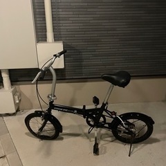 ミニチャ　折り畳み自転車　(前タイヤパンク)