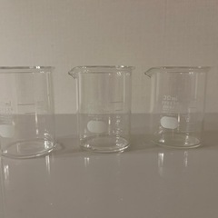 イワキ　30ml ガラス　ビーカー　3個