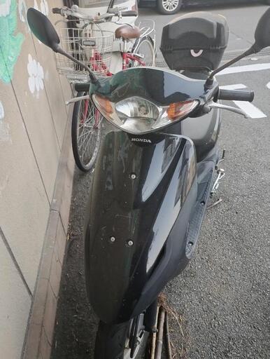 Honda dio黒50cc原付バイク、乗りやすい。ガソリン省エネ