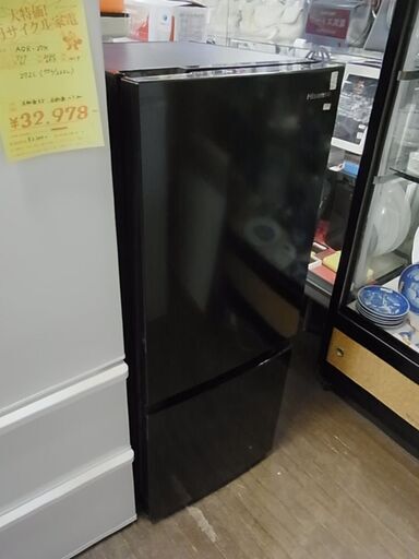 Hisense　ハイセンス　2ドア冷凍冷蔵庫　154L　HR-D15EB　2021年製　ブラック　黒