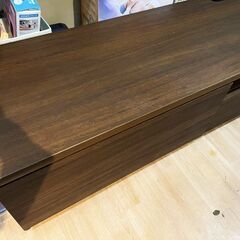 苫小牧発 オーダー品 大型AVボード テレビ台 ウッドブラウン W241/D48 