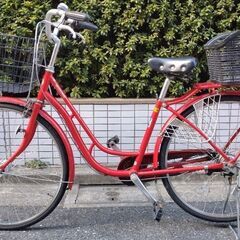 引取り限定　ブリヂストン BRIDGESTONE エブリッジ点灯虫モデル 26型 内装3段変速　前後バスケット付き