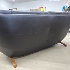 ジモティ来店特価!!　カリモク　2.5人掛けソファー　レザー　ZU4672R353　J-1208
