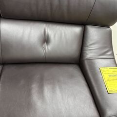 ジモティ来店特価!!　カリモク　2.5人掛けソファー　レザー　ZU4672R353　J-1208