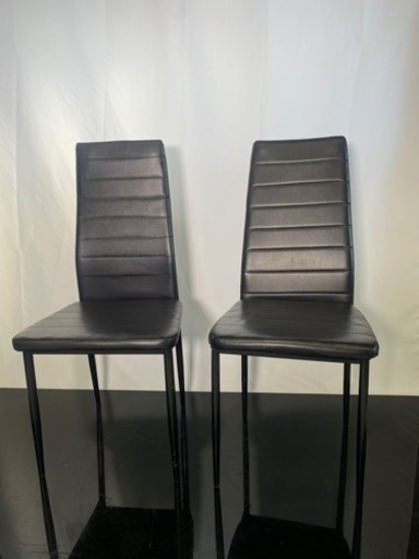 【取引決定】9脚セットダイニングチェア 椅子 （ブラック）レザー ハイバック チェア  食卓椅子