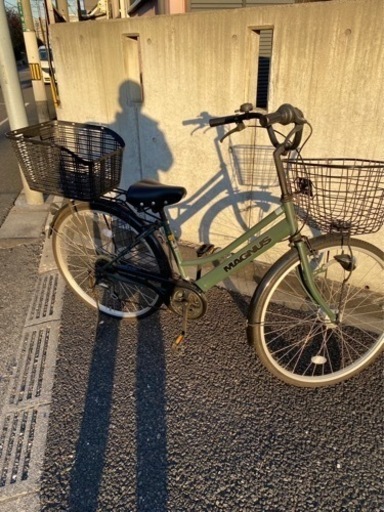 カゴ付き　自転車　サカモトテクノ　ママチャリ　低走行
