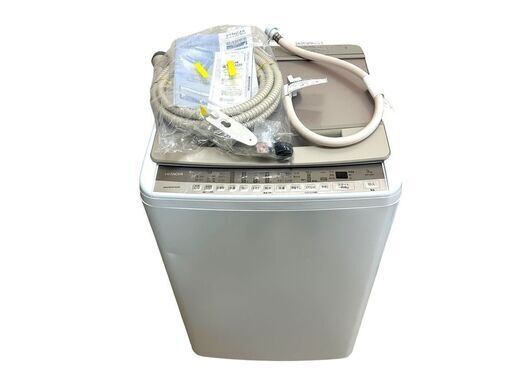 JY HITACHI ビートウォッシュ 9kg全自動電気洗濯機 BW-V90F 縦型 簡易乾燥機能付 動作確認済 日立 量販店保証残あり