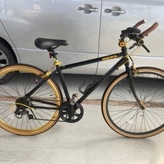 【程度極上走行少】クロスバイク LIG MOVE 700C 7段 アルミフレーム サイクルコンピュータ等 オプション多数