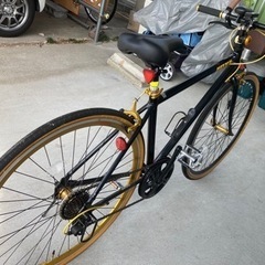 【程度極上走行少】クロスバイク LIG MOVE 700C 7段 アルミフレーム サイクルコンピュータ等 オプション多数