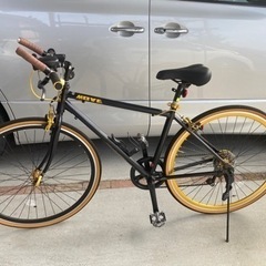 【程度極上走行少】クロスバイク LIG MOVE 700C 7段 アルミフレーム サイクルコンピュータ等 オプション多数